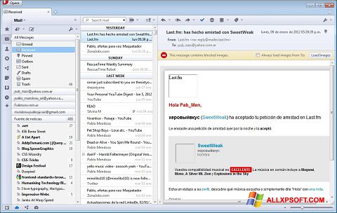 Screenshot Opera Mail para Windows XP