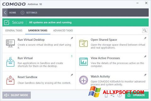 Screenshot Comodo Antivirus para Windows XP