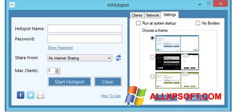 Screenshot mHotspot para Windows XP