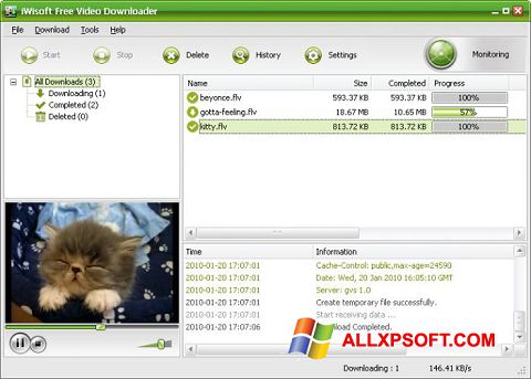 Screenshot Free Video Catcher para Windows XP