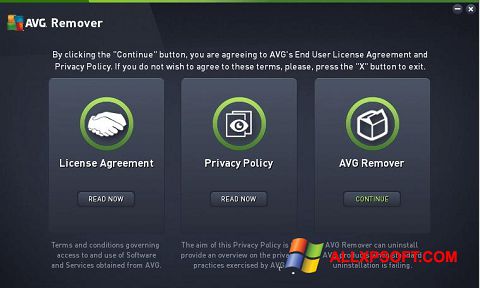 Screenshot AVG Remover para Windows XP