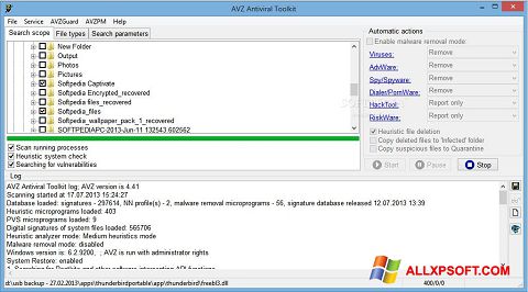 Screenshot AVZ para Windows XP