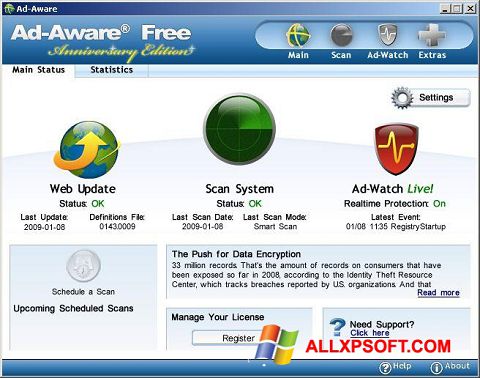 Screenshot Ad-Aware Free para Windows XP