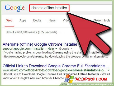 Screenshot Google Chrome Offline Installer para Windows XP