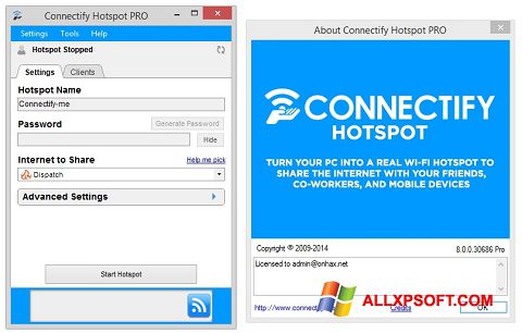 Screenshot Connectify Hotspot PRO para Windows XP