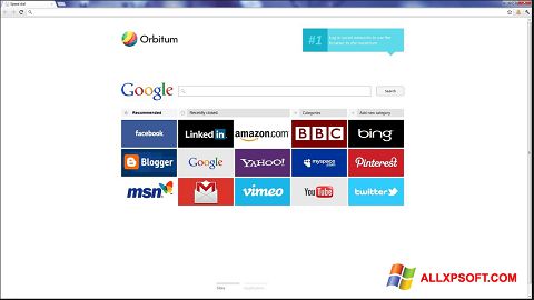 Screenshot Orbitum para Windows XP