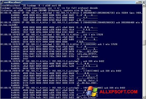 Screenshot TCPDUMP para Windows XP