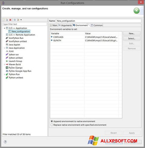 Screenshot Eclipse para Windows XP
