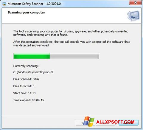 Screenshot Microsoft Safety Scanner para Windows XP