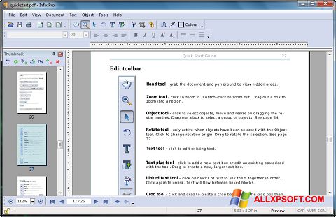 Screenshot Infix PDF Editor para Windows XP