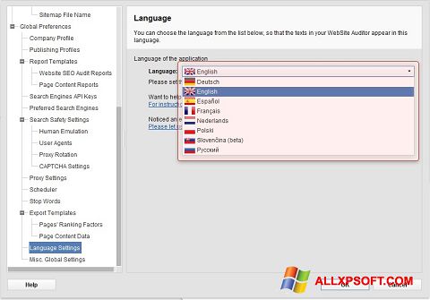 Screenshot Site-Auditor para Windows XP