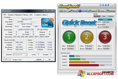 Screenshot EasyTune para Windows XP