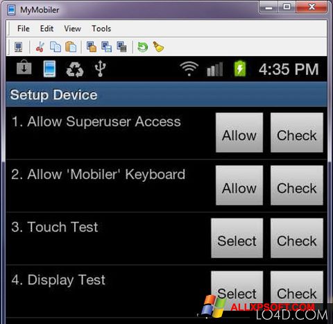 Screenshot MyMobiler para Windows XP