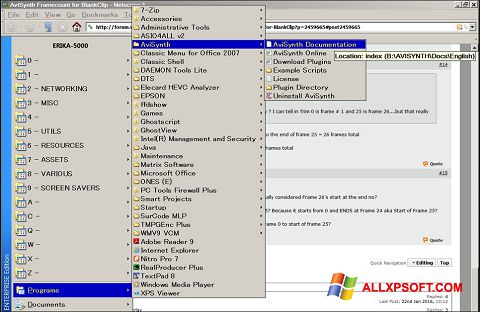 Screenshot AviSynth para Windows XP