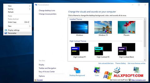 Screenshot Personalization Panel para Windows XP