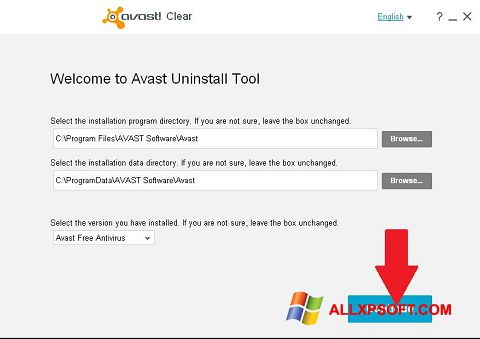 Screenshot Avast Uninstall Utility para Windows XP