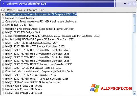 Screenshot Unknown Device Identifier para Windows XP