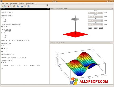 Screenshot Scilab para Windows XP