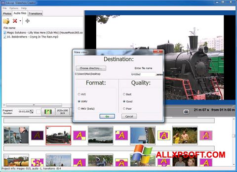 Screenshot Bolide Slideshow Creator para Windows XP