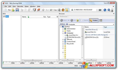 Screenshot Nero Burning ROM para Windows XP