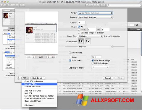 Screenshot PDF Combine para Windows XP