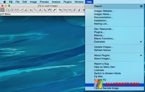 Screenshot ImageJ para Windows XP