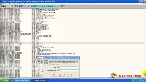 Screenshot PDF2Word para Windows XP