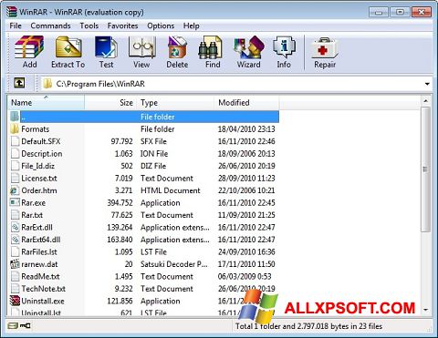 download winrar extractor for windows xp