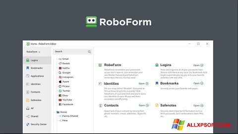 Screenshot RoboForm para Windows XP