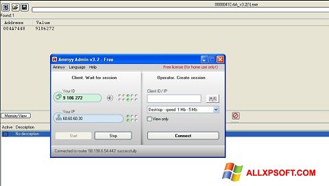 Screenshot Ammyy Admin para Windows XP