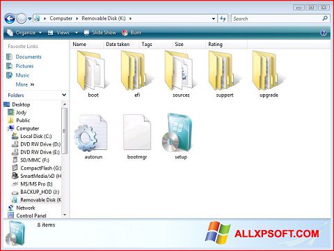 Screenshot Windows 7 USB DVD Download Tool para Windows XP