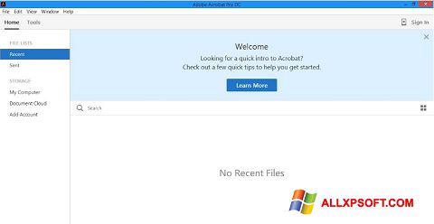 Screenshot Adobe Acrobat Pro DC para Windows XP