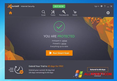 Screenshot Avast Internet Security para Windows XP