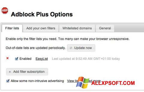 Screenshot Adblock Plus para Windows XP