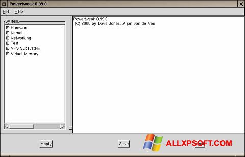Screenshot PowerTweak para Windows XP
