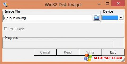 Screenshot Win32 Disk Imager para Windows XP