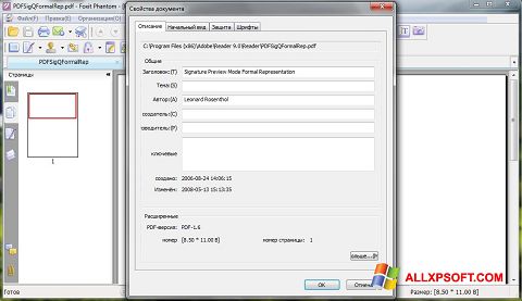 Screenshot Foxit Phantom para Windows XP
