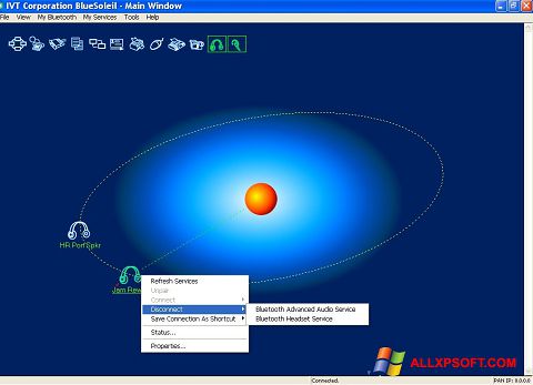 Screenshot BlueSoleil para Windows XP