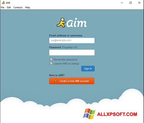 Screenshot AOL Instant Messenger para Windows XP