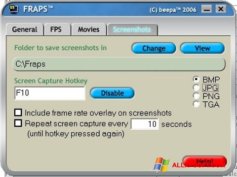 Screenshot Fraps para Windows XP