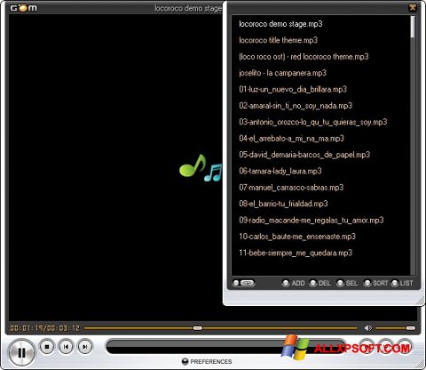 Screenshot GOM Player para Windows XP