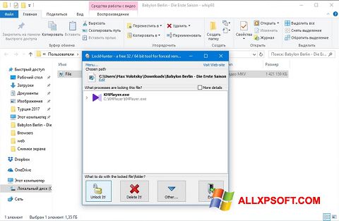 Screenshot LockHunter para Windows XP