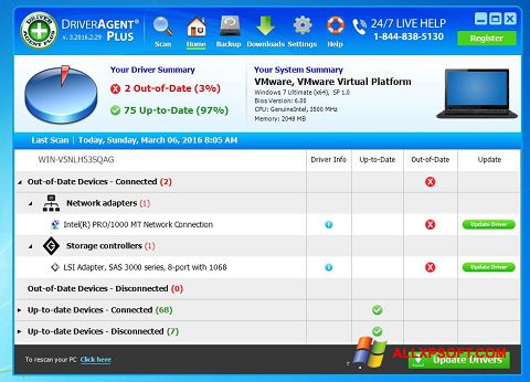 Screenshot DriverAgent para Windows XP