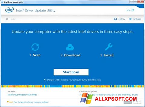 Screenshot Intel Driver Update Utility para Windows XP