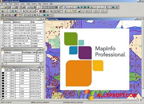 Screenshot MapInfo Professional para Windows XP