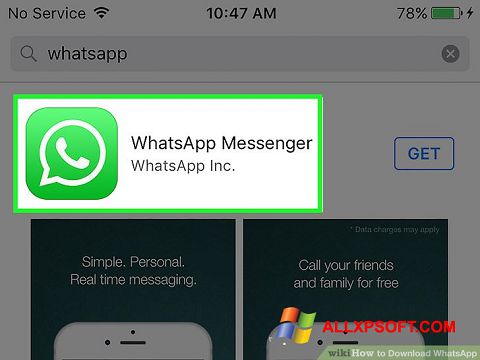 Screenshot WhatsApp para Windows XP