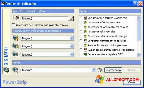 Screenshot PowerStrip para Windows XP