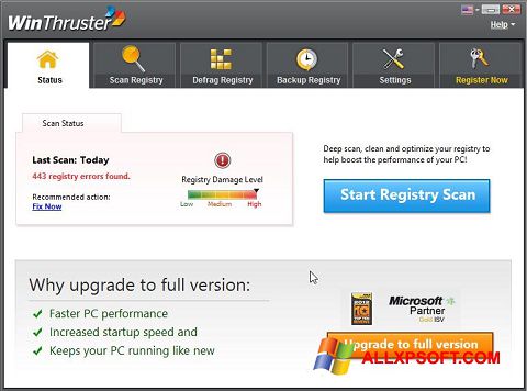 Screenshot WinThruster para Windows XP