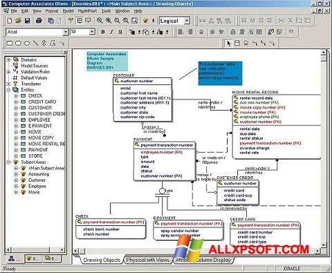 Screenshot ERWin para Windows XP