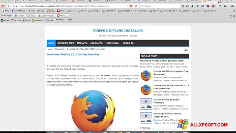 Screenshot Mozilla Firefox Offline Installer para Windows XP
